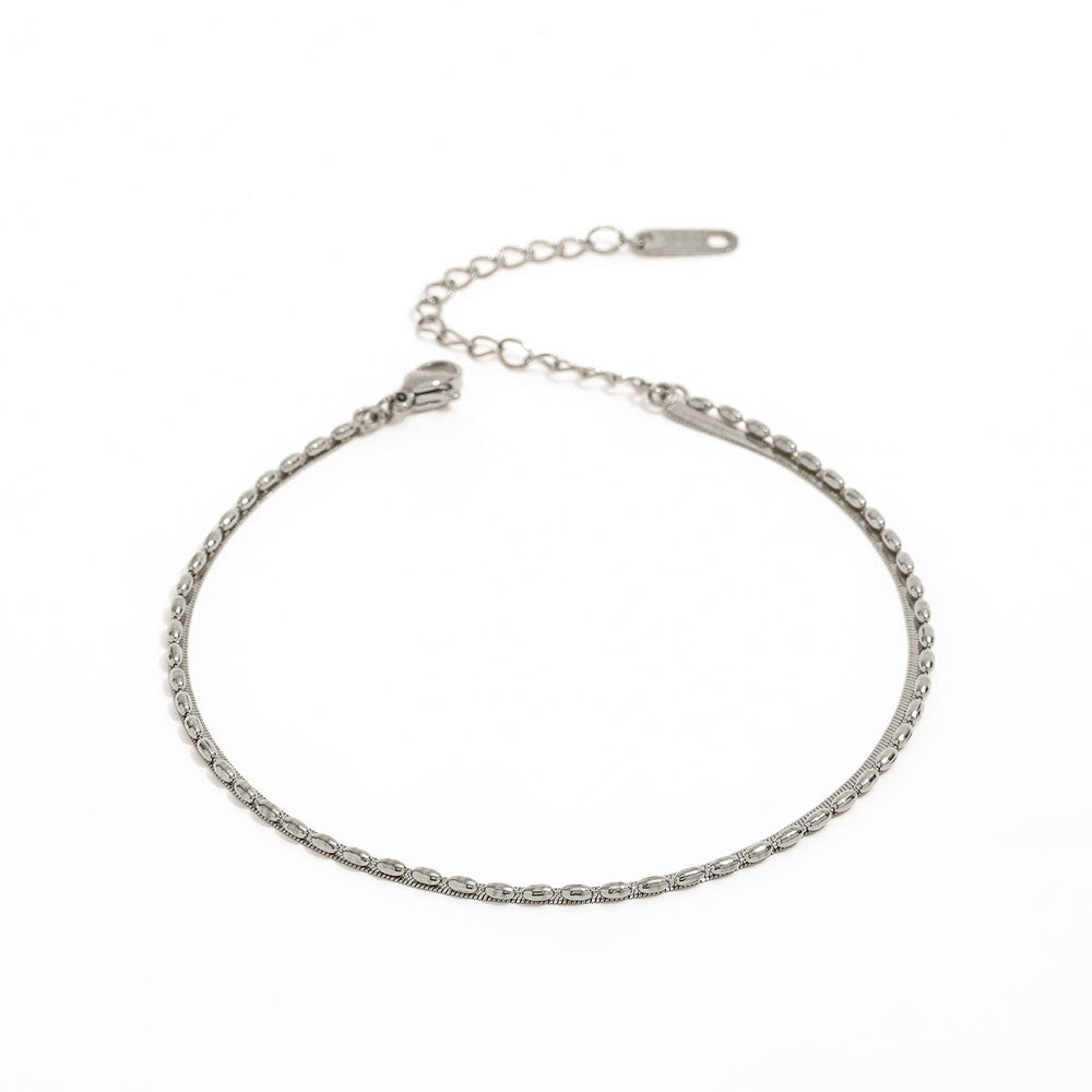 Double-Layer Bead Snake Anklet