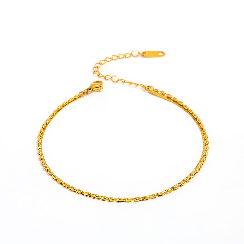 Double-Layer Bead Snake Anklet