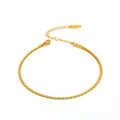 Double-Layer Bead Snake Anklet