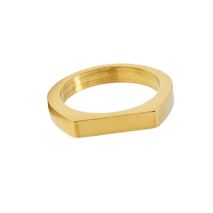 Flat Rectangle Signet Ring