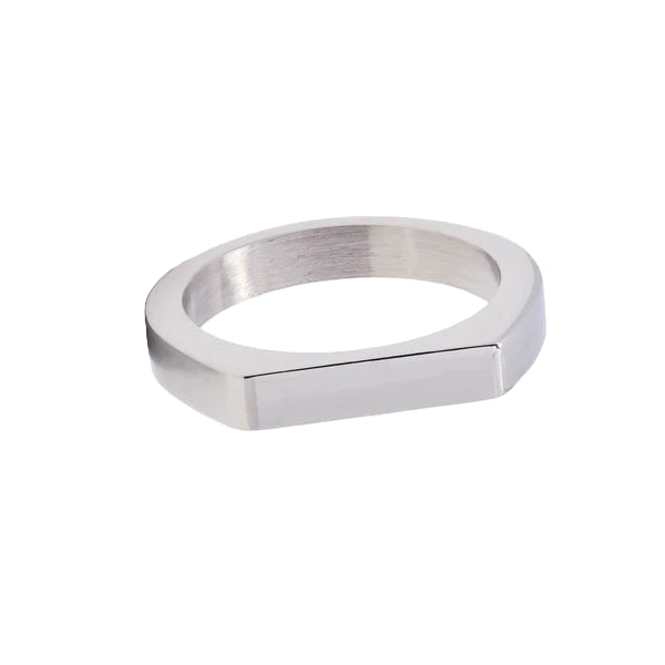 Flat Rectangle Signet Ring
