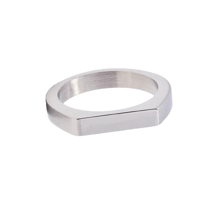 Flat Rectangle Signet Ring