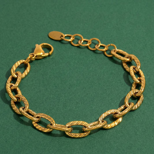 Chunky Basic Flat Cross Bracelet