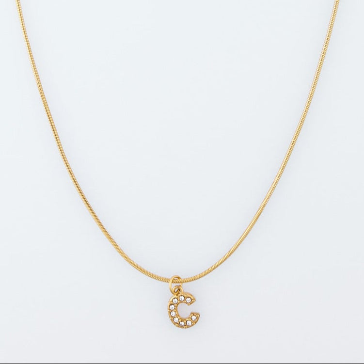 Initial Spark Necklace