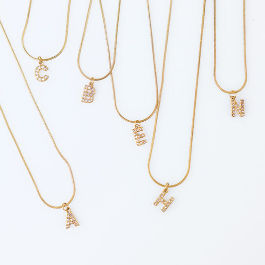 Initial Spark Necklace