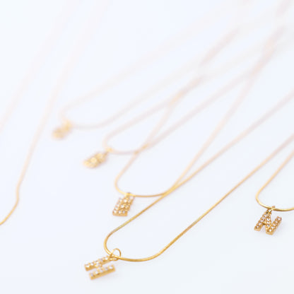 Initial Spark Necklace